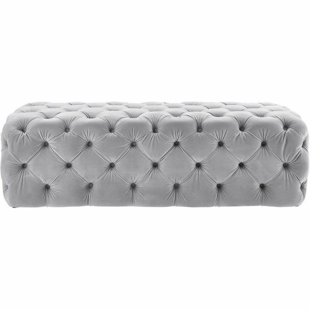 Банкетка в современном стиле Kaylee Velvet Grey