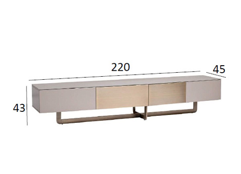 58DB-TV14803 Тумба под телевизор Космос (Space) L 220*45*43см купить по цене 166 400 руб.