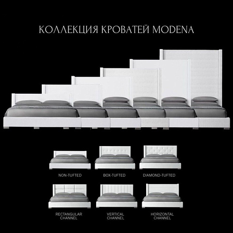 Купить  Кровать Модена Вертикал с широким изголовьем по цене 168 500 руб.