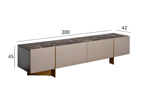 58DB-21233TV Тумба под телевизор "Дверь" (Gate) 200*42*45см купить по цене 214 400 руб.