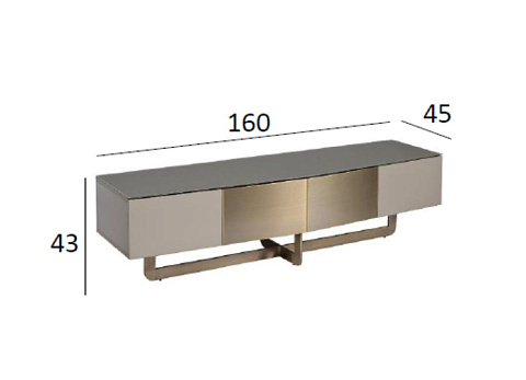 58DB-TV14803S Тумба под телевизор Космос (Space) S 160*45*43см купить по цене 145 600 руб.
