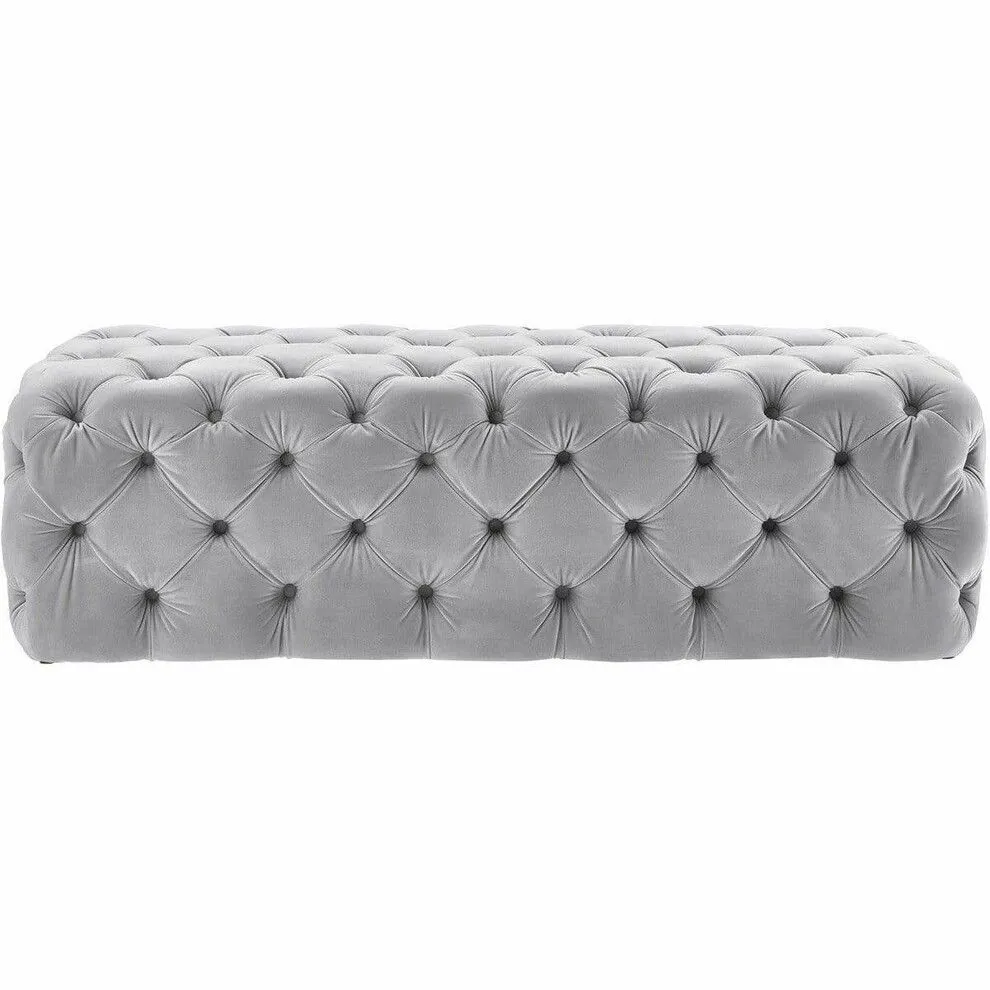 Банкетка в современном стиле Kaylee Velvet Grey